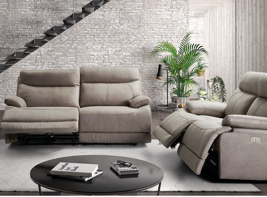 Canapé en microfibre Ducka-Marron-Système Electrique-1 place fauteuil - 3