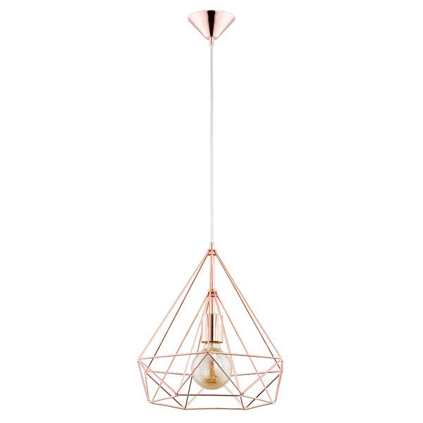 Lampa wisząca BASKET miedziana 1 x E27 x 60W wym: 90 x 37 x 37 cm Alfa