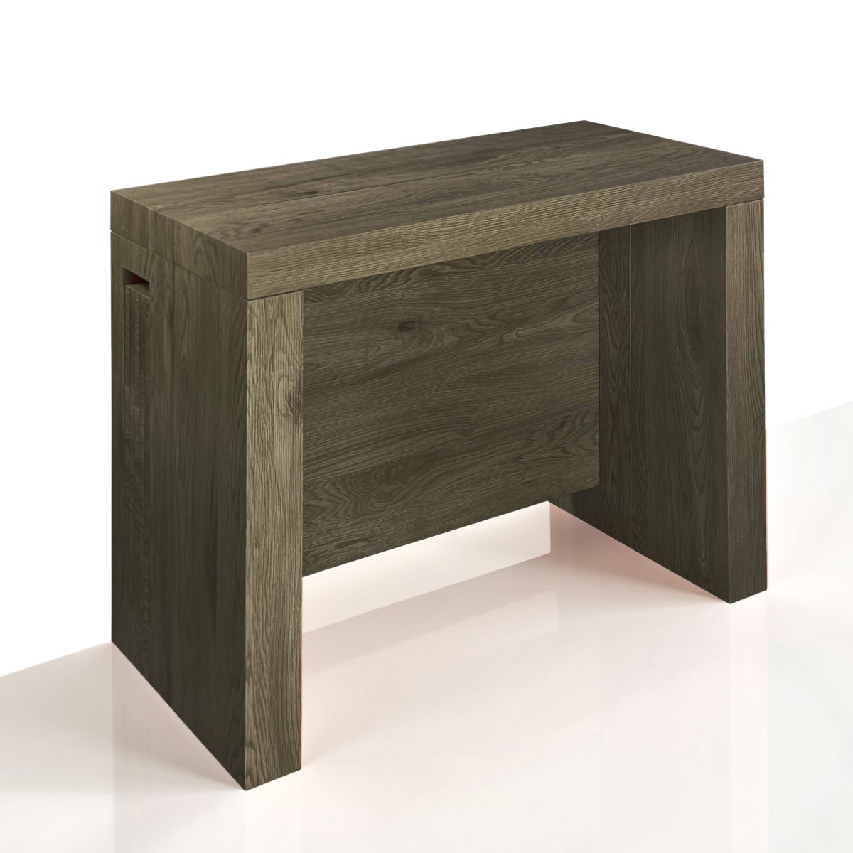 Consola WILLIS GREY WOOD, MDF, gris, H76 x L90 x P45 cm | Leroy Merlin