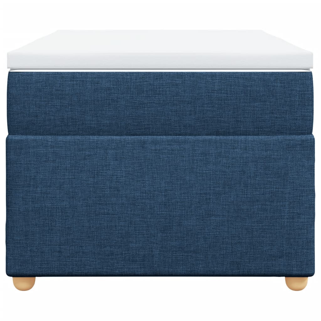 Sommier à lattes de lit avec matelas Bleu 100x200 cm Tissu - 4