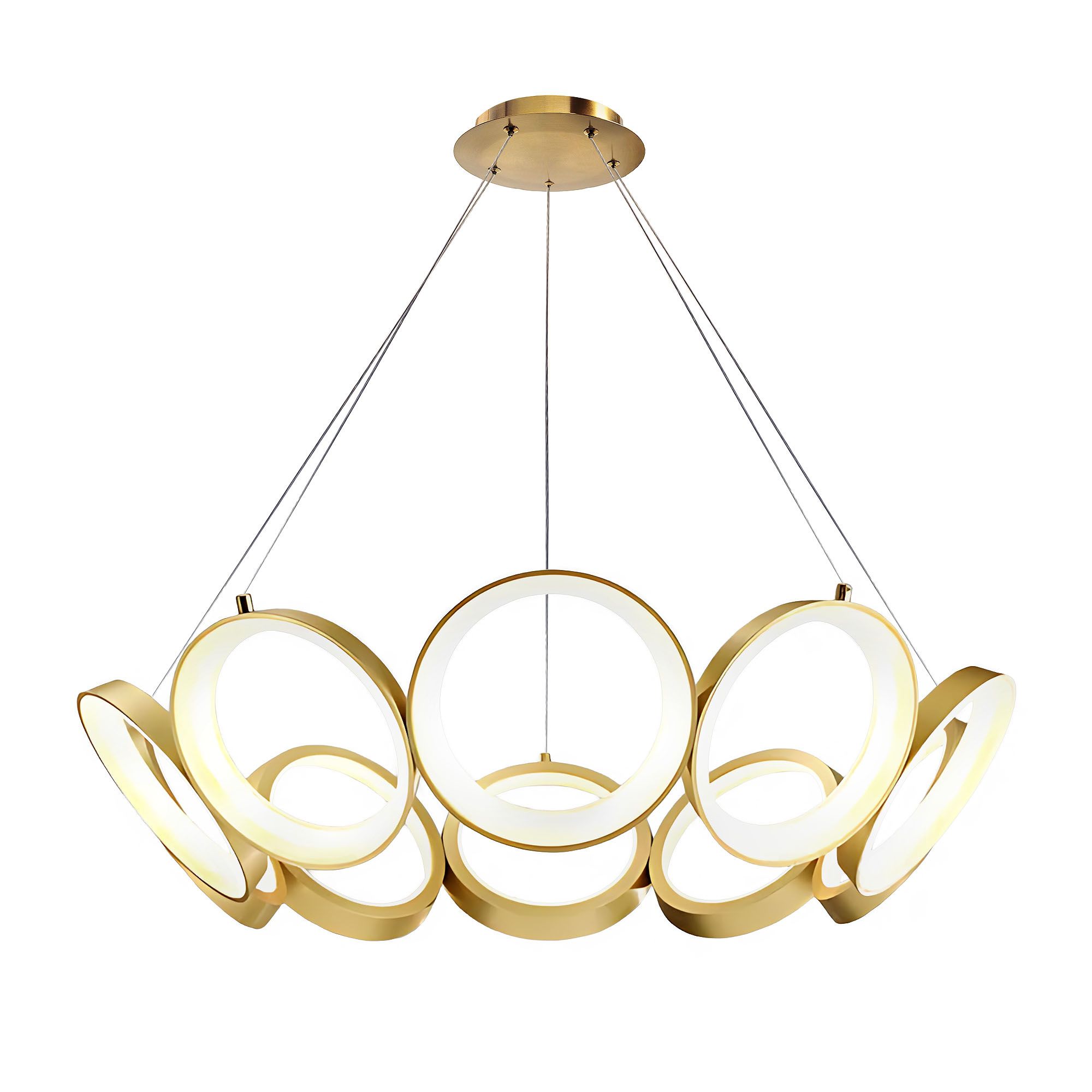 Lampa Sufitowa Wisząca Led Toolight App1800-Cp Złoty, Złoty Szczotkowany