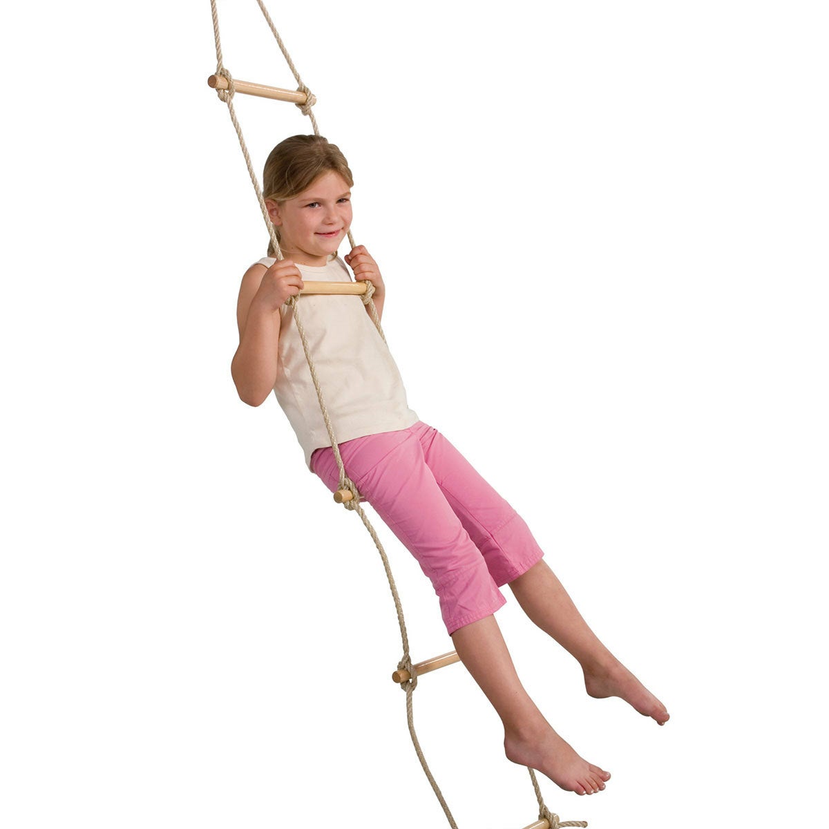 Grande Planche à Bascule Pour Enfants En Bois Et échelle Avec Oreiller Blanc Beige P1759944c1759945