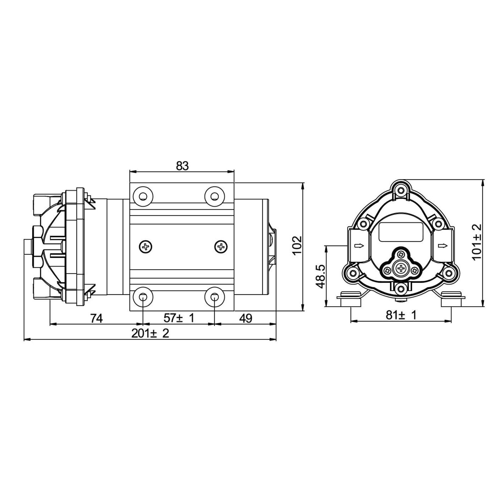 Wiltec bomba booster 100 GPD bomba de refuerzo para equipo ósmosis inversa - 7