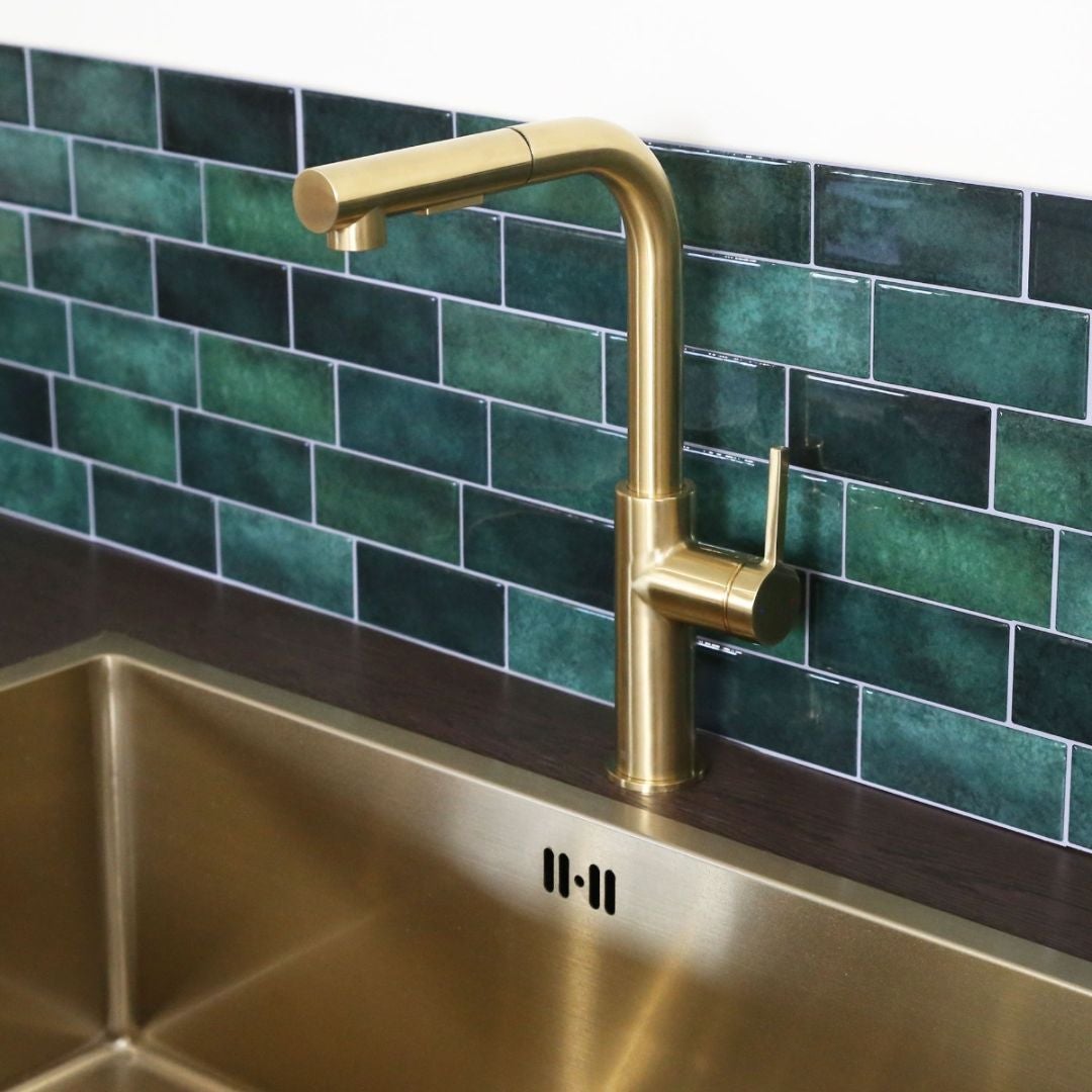 Pure II mitigeur évier à douchette extractible or brossé - 2