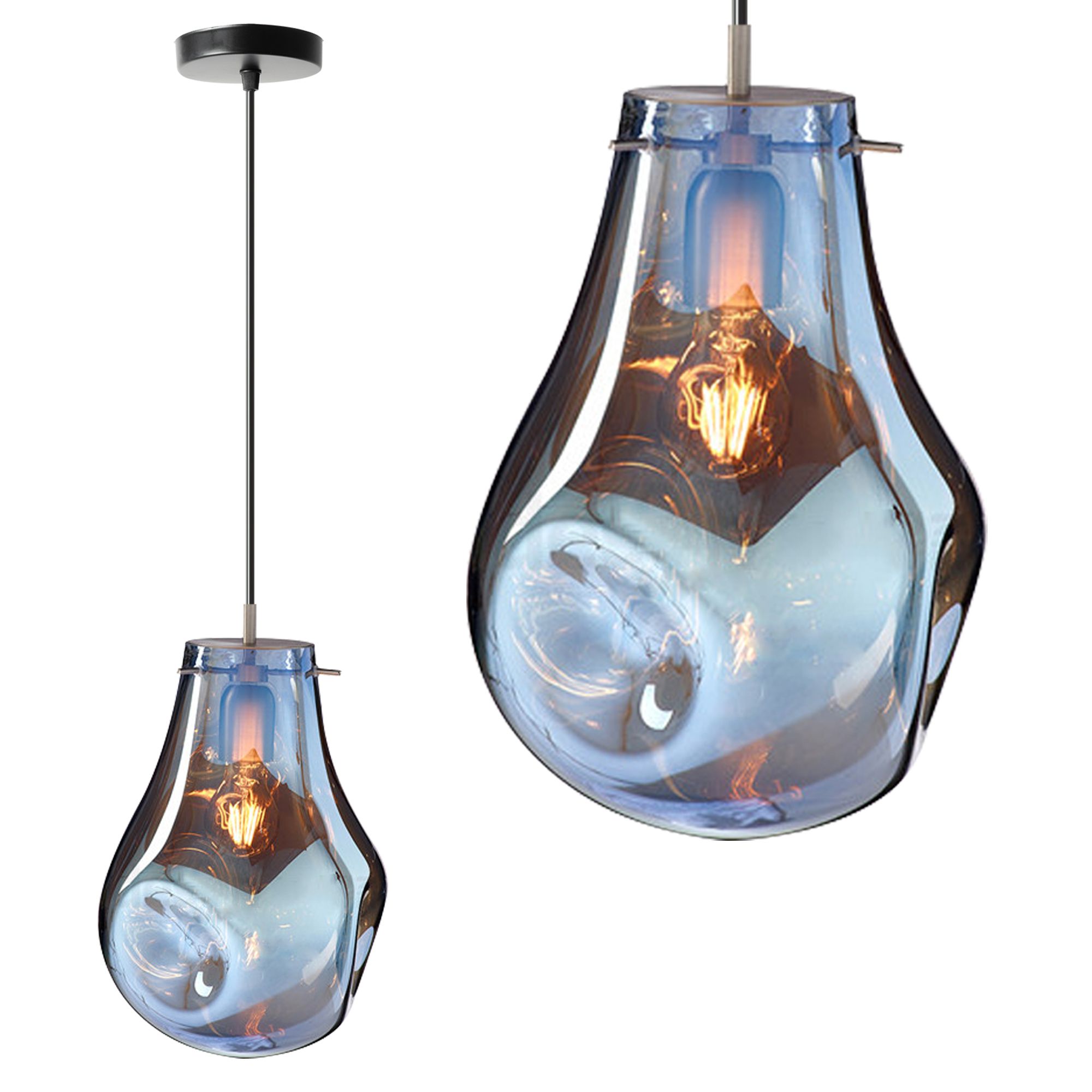 Lampa Sufitowa Wisząca Toolight App327-1Cp Niebieski