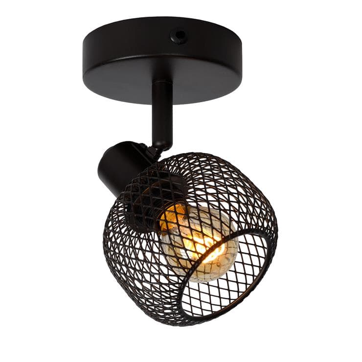 Lampa sufitowa MAREN czarna 1xE14x40W metal wym:14x14x10cm IP20 Lucide