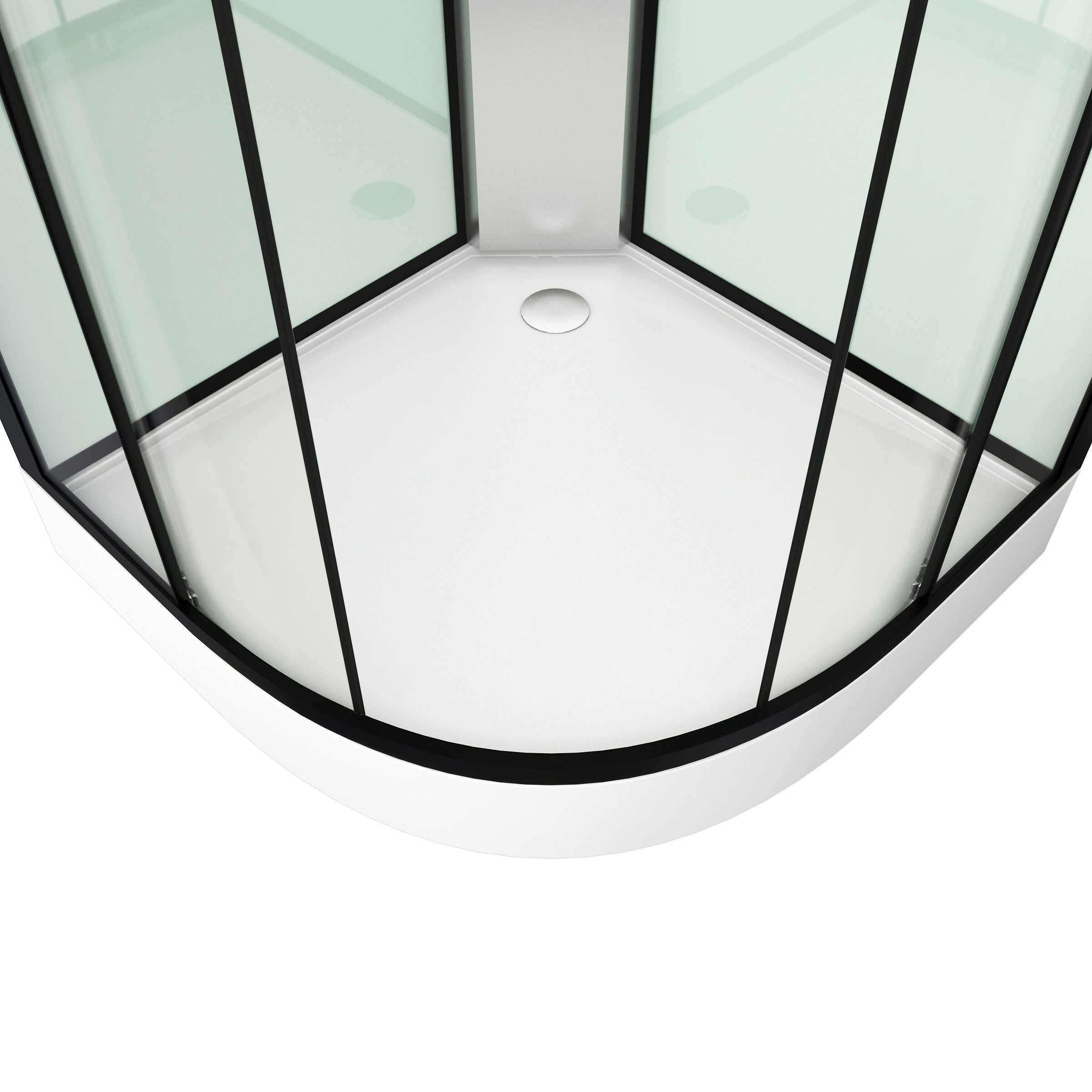 Cabine de douche 85x85x225cm 1/4 de cercle - ZEENY - 5