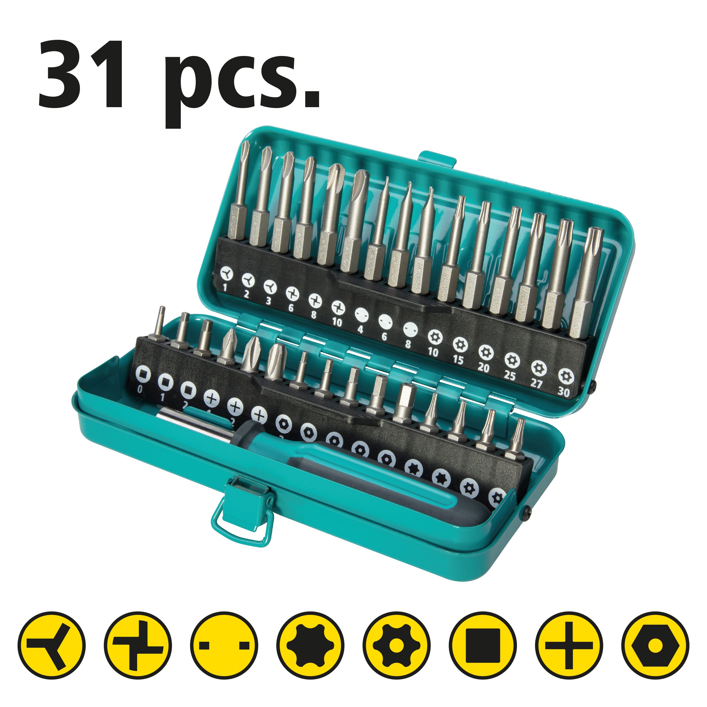 Coffret d'embouts de vissage sécurité WOLFCRAFT 1386000 31 pièces - 2