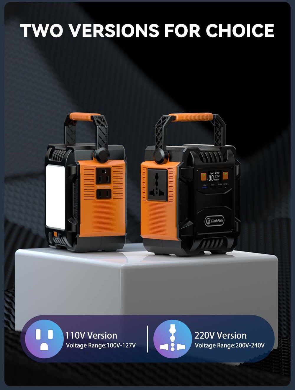 Kit d'alimentation d'urgence Flashfish A201 172WH 200W 220V + panneau solaire pliable TSP 18V 100W avec sortie CC/USB - 9