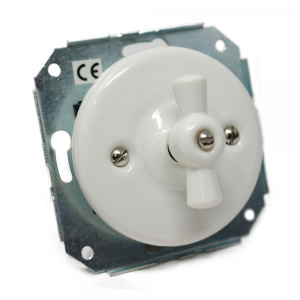 Interruptor Conmutador Vintage Porcelana Blanco 10A 250V Leroy Merlin
