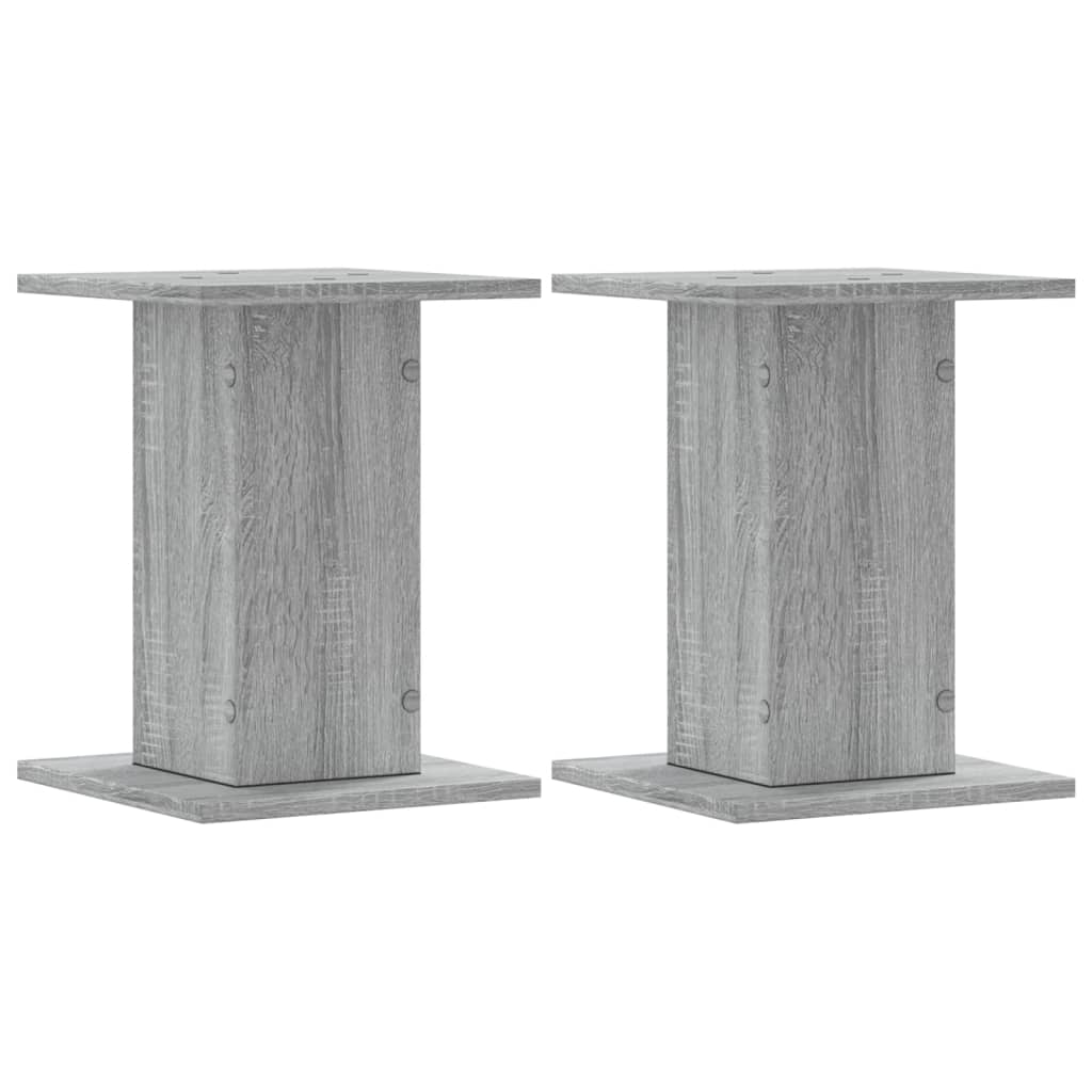 Supports pour plantes 2 pcs gris bois d'ingénierie - 2
