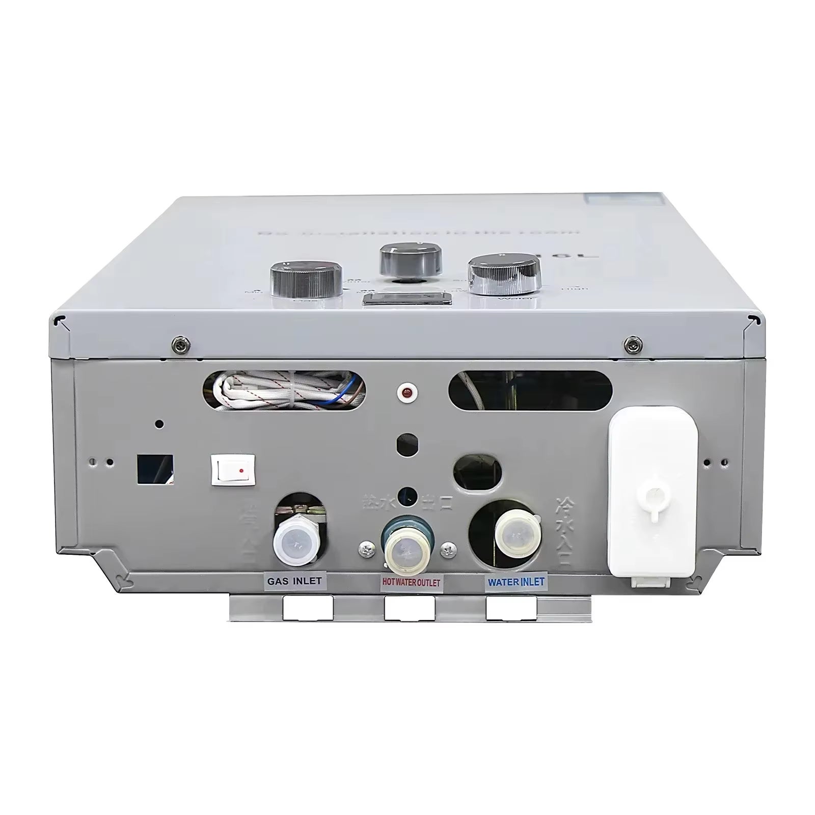 Scaldabagno istantaneo a GPL, Scaldabagno a propano in acciaio inox con display a LED, protezione di sicurezza e controllo intelligente, 16 kW 8 L - 7