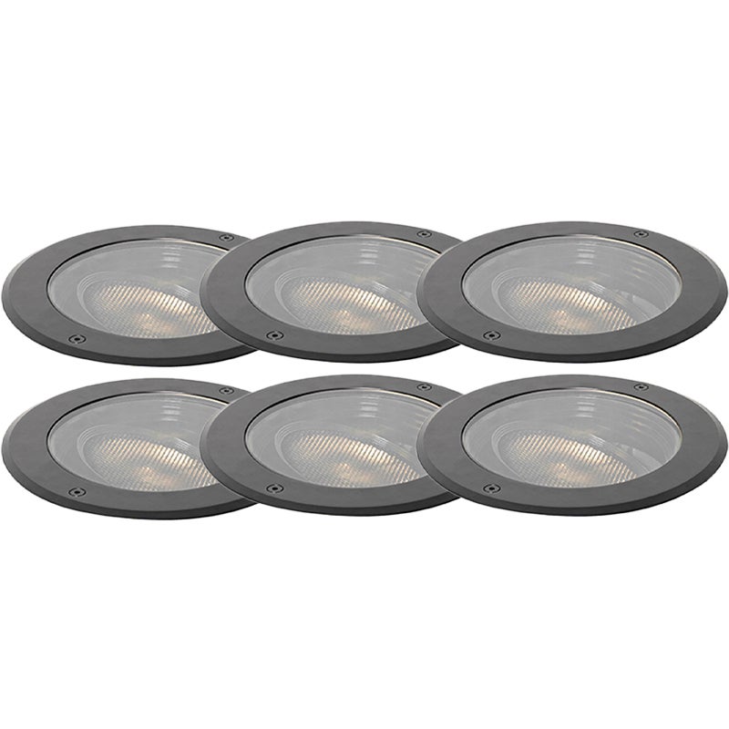 Zestaw 6 lamp naziemnych LED AR111 regulowanych IP65 - Delux Honey