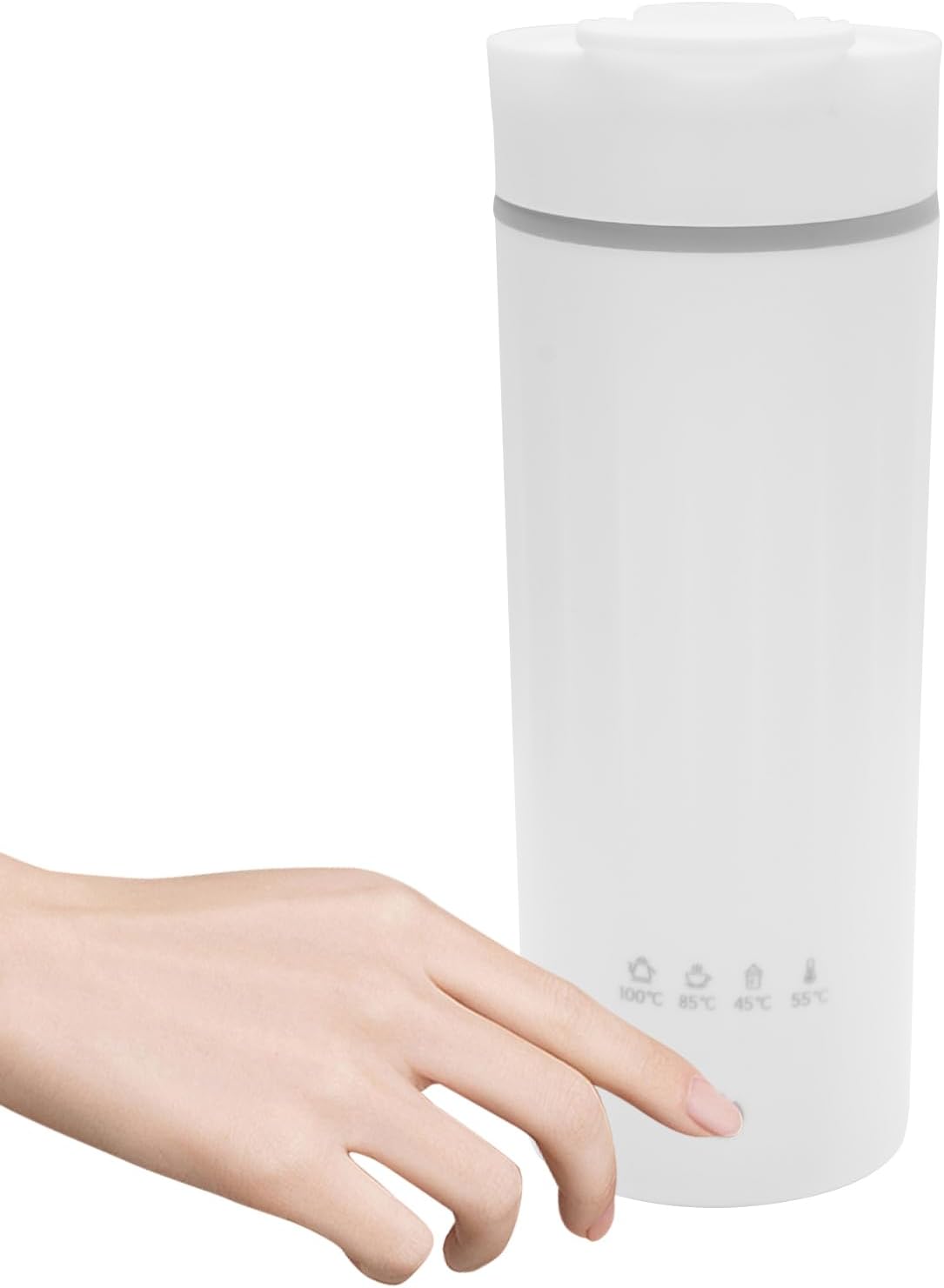 Hervidor eléctrico de viaje pequeño - hervidor portátil - para hervir agua, leche en polvo y preparar café - blanco