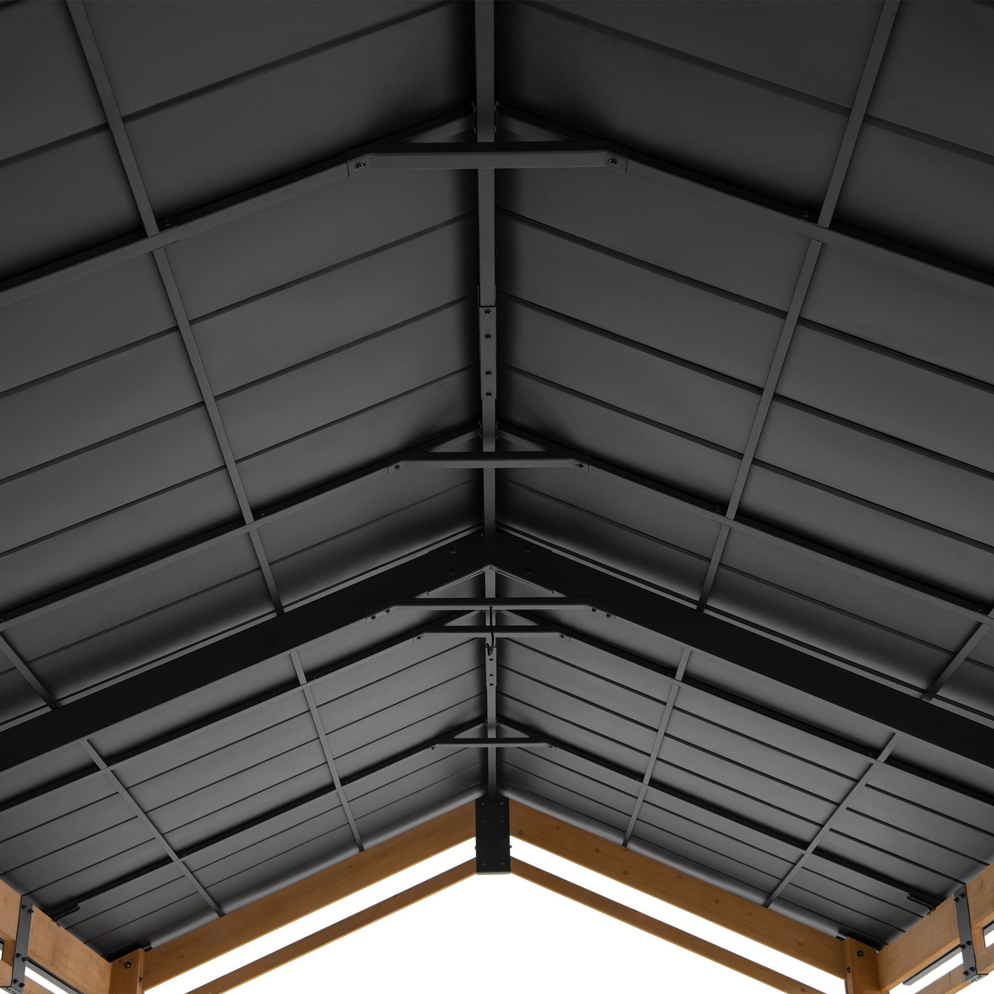 Carport en bois de cèdre DIRAN - 336 cm x 603 cm, anthracite - 8