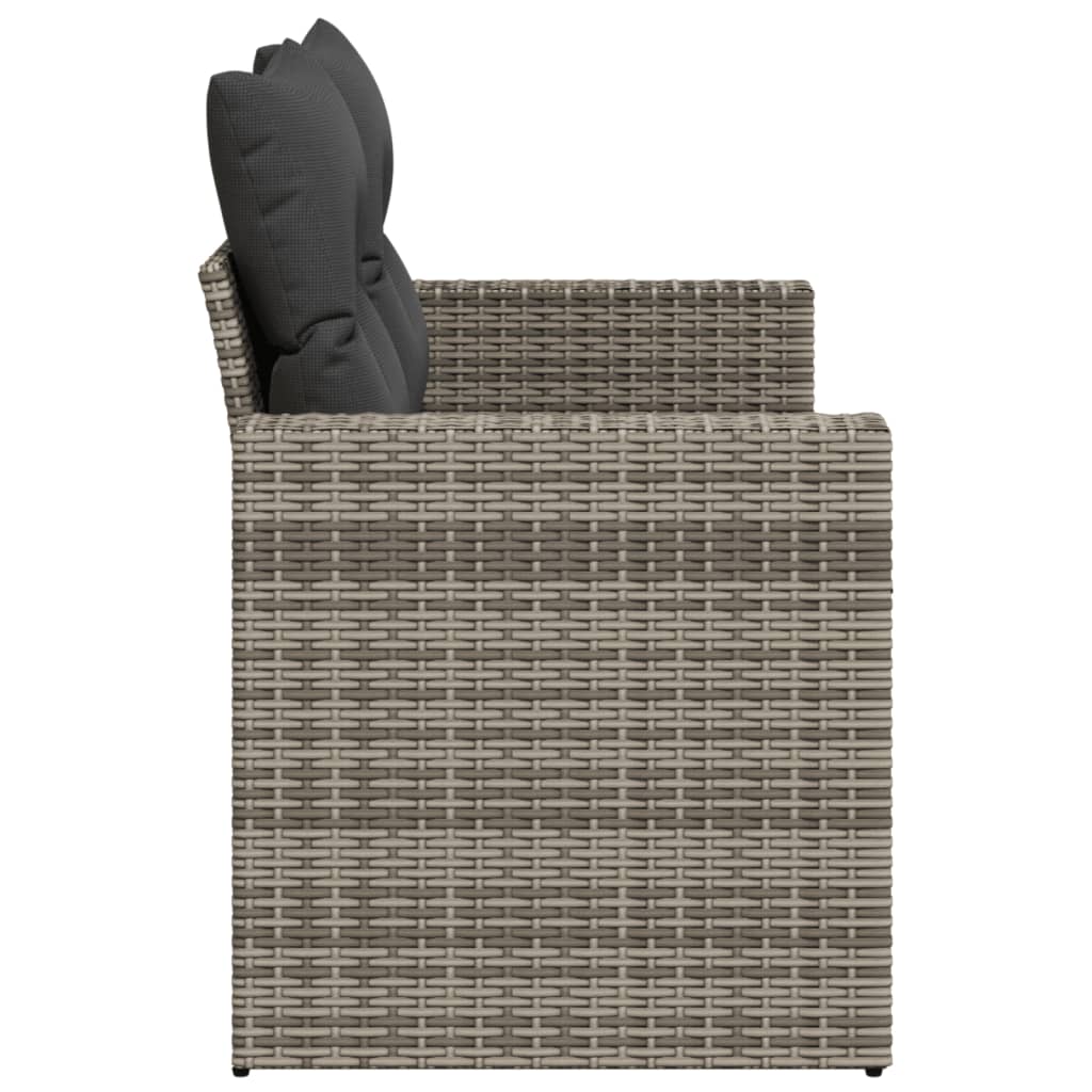 Salon bas de jardin en Rattan synthétique Gris 2 personnes - 5