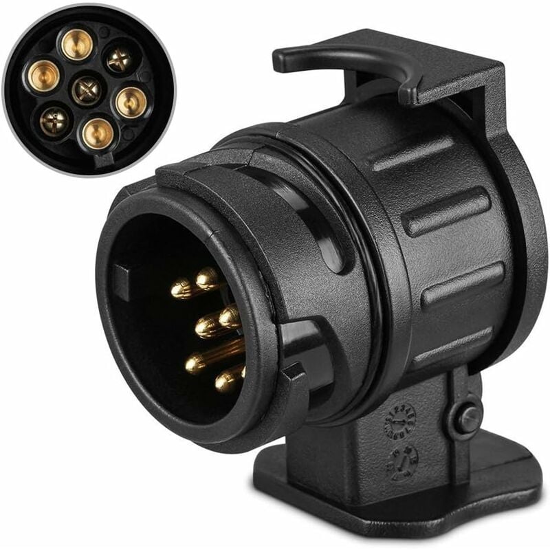 Adapter przyczepy 13-pinowy na 7-pinowy – odpowiedni do kamperów, ciężarówek i przyczep – wodoodporny, 12 V