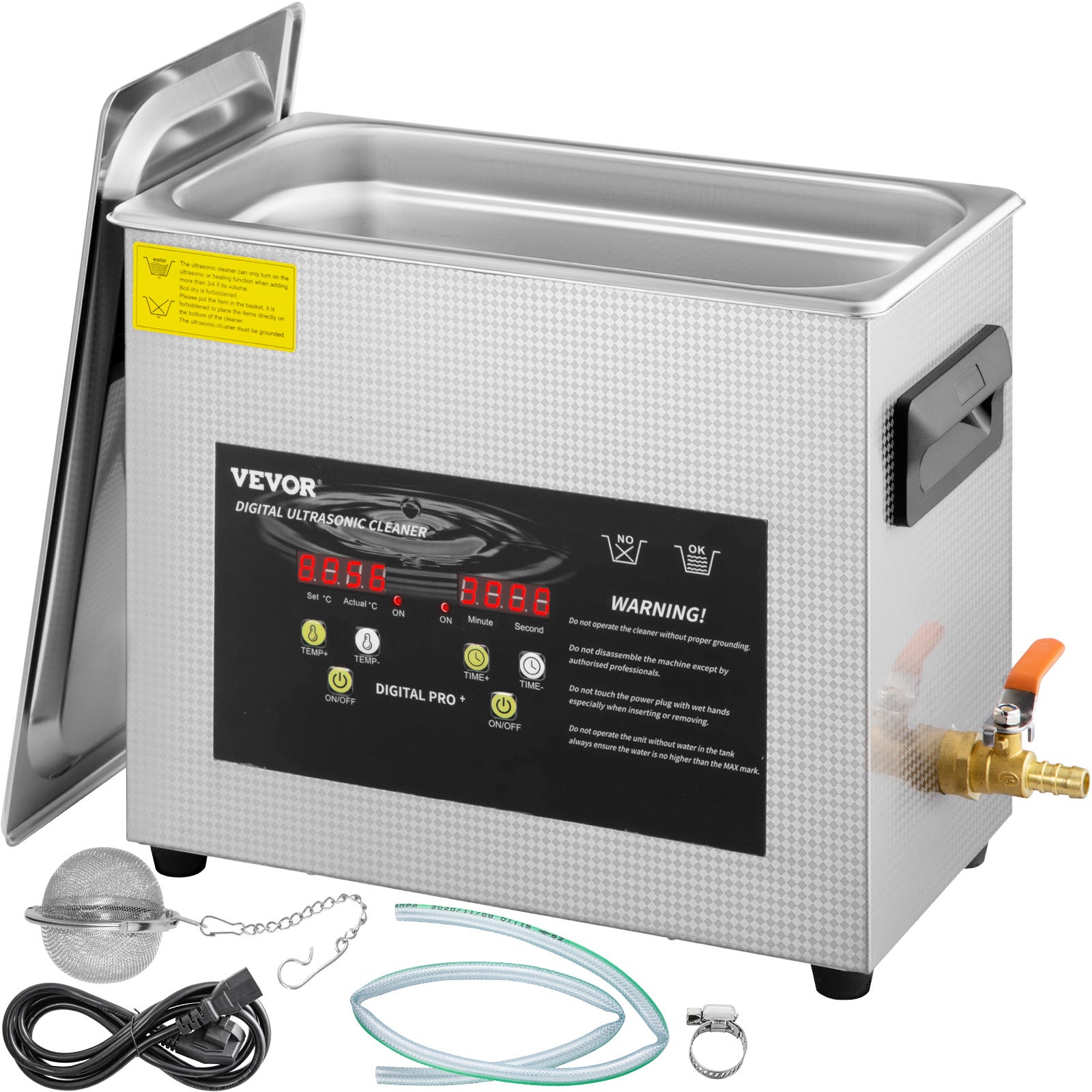 Myjka ultradzwiekowa 6L VEVOR cyfrowa podgrzewana 40kHz do narzedzi bizuterii czesci mechanicznych