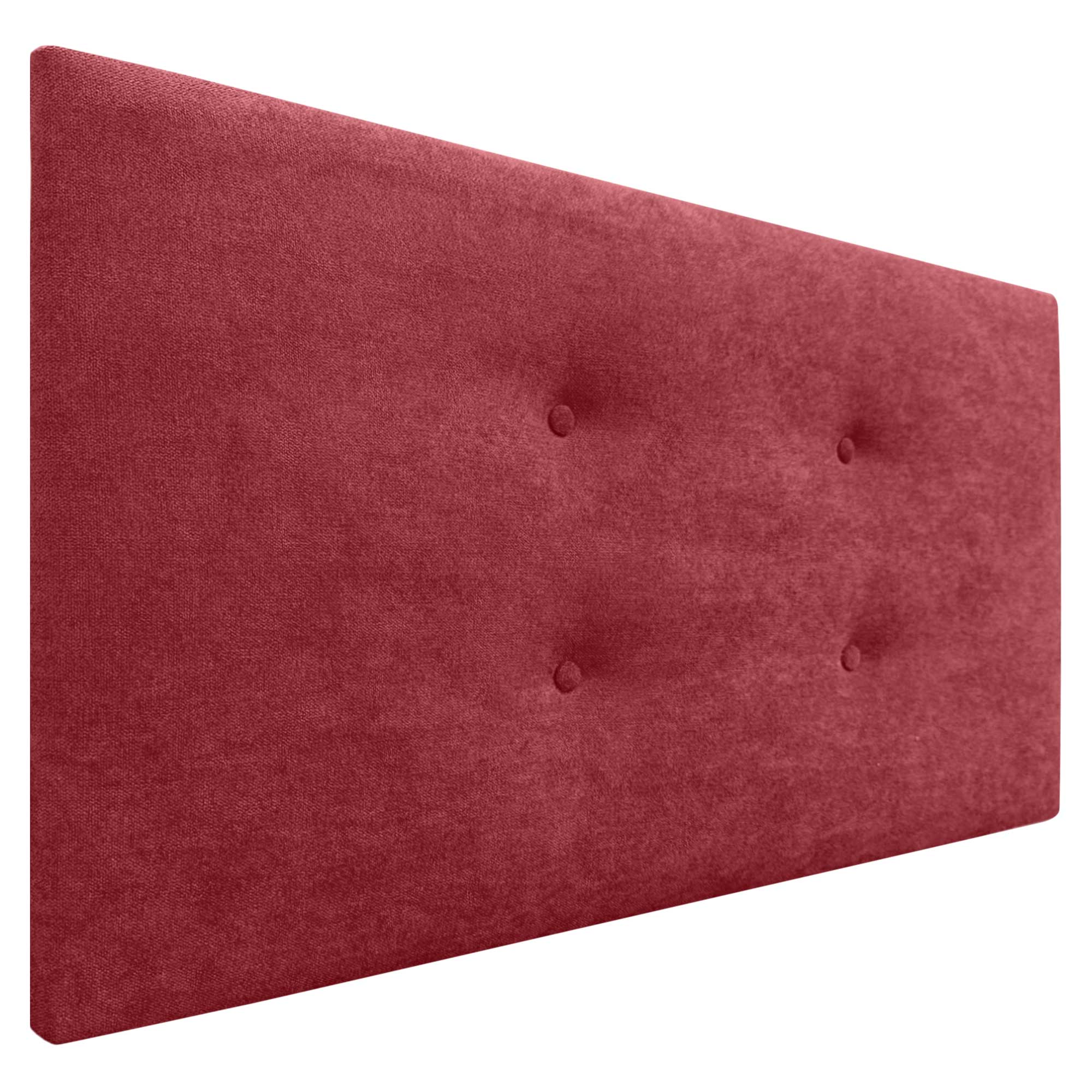 Dhome cabecero de tela aqualine pro con 2 hileras de botones cabezal tapizado cama lujo (rojo, 110cm)