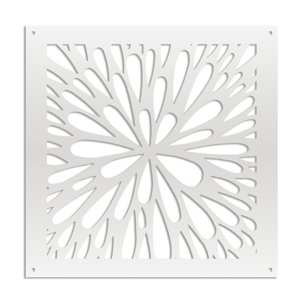 SQUIRT - Panel perforowany z PVC - Osłona przeciwsłoneczna - Rozmiar 73x73 cm - Grubość 1 cm - Kolor BIAŁY
