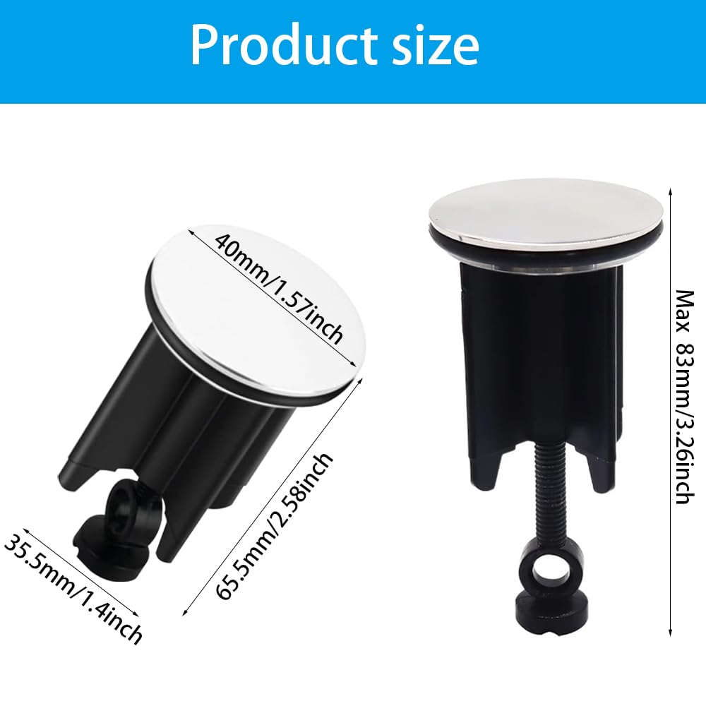 1 Pièces) Bouchon de vidange Universel pour lavabo,Bouchon Evier Salle de Bain 40mm,Bonde réglable en Laiton chromé Blanc,Bouchon Baignoire | Leroy Merlin
