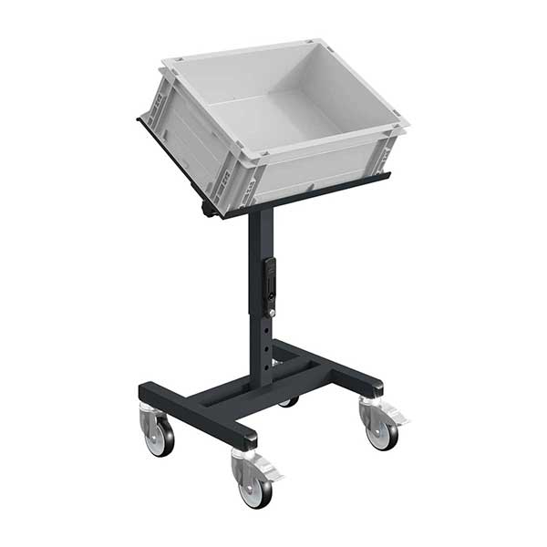 Chariot portebac inclinable Plateau 610x140mm Gris anthracite