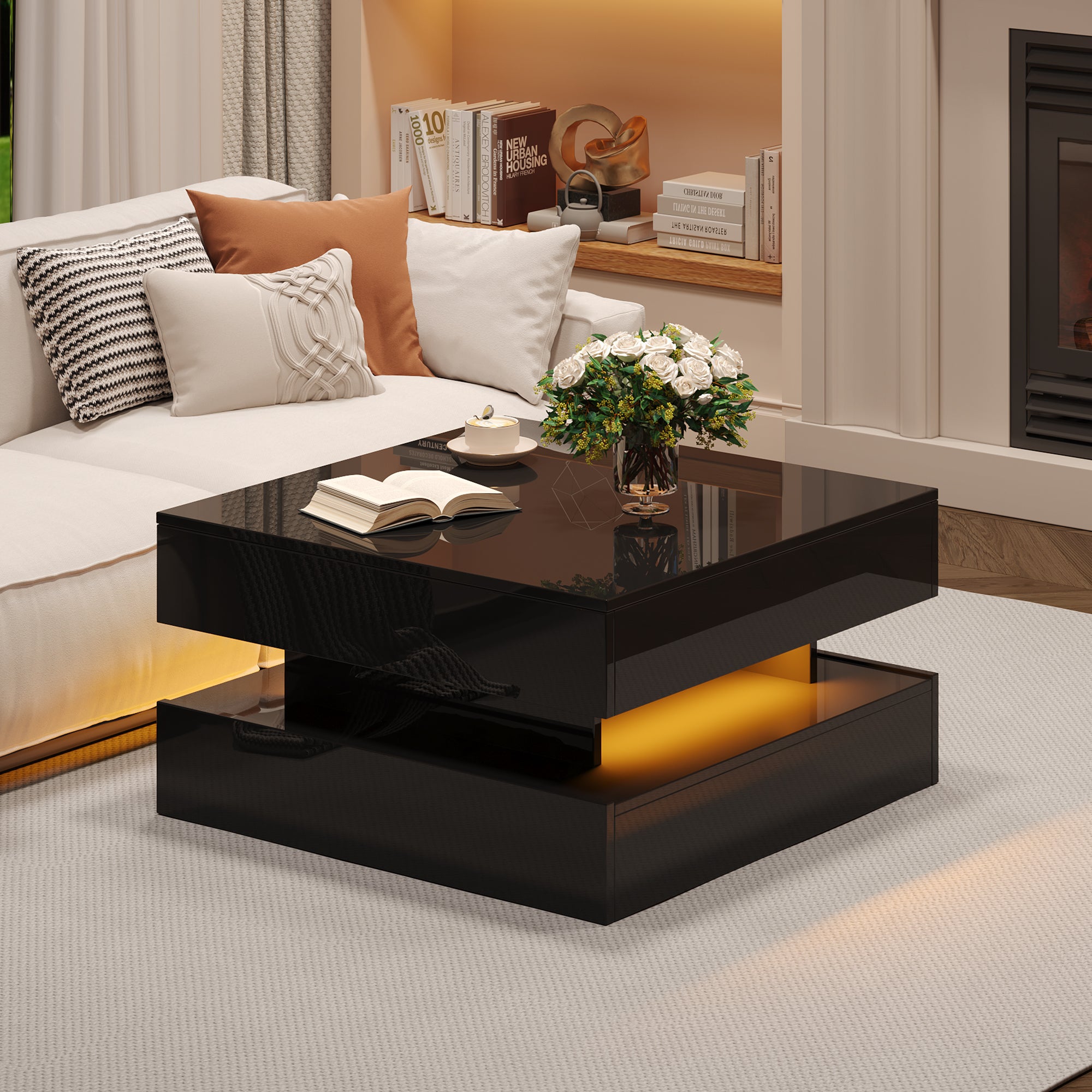 Table Basse Multifonctionnelle Blanche Relevable Avec Double Plateau Grande Capacite Meuble Moderne Pour Salon Bureau Salle A Manger 97067799