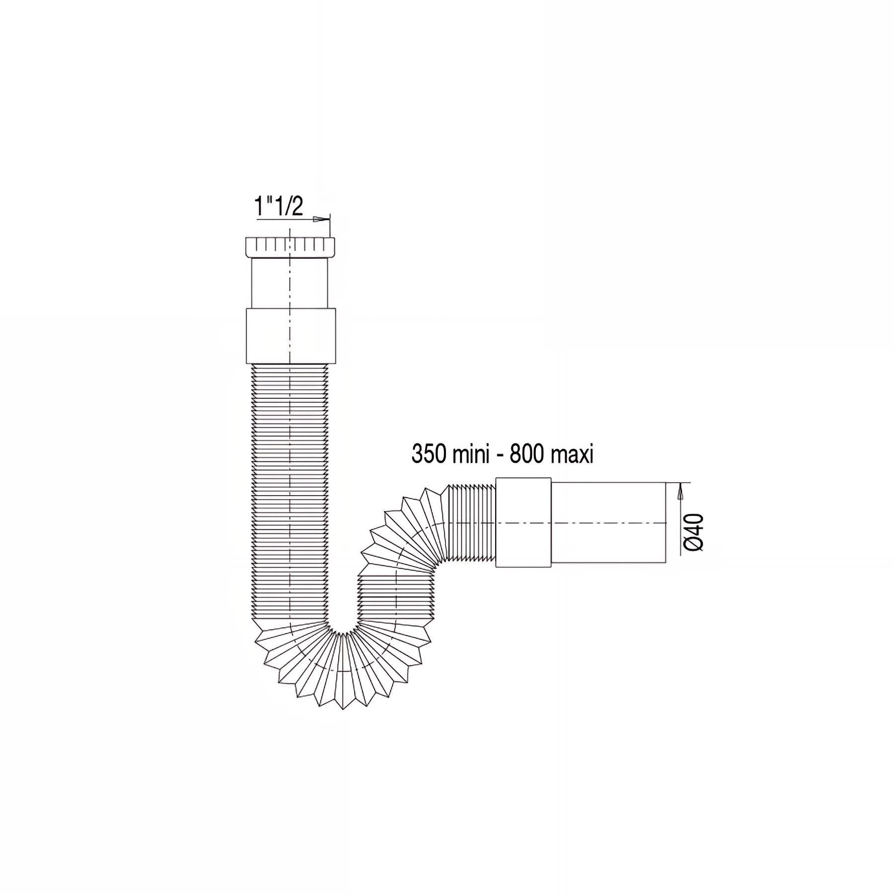 Flexible extensible Ø40mm, écrou métal 1