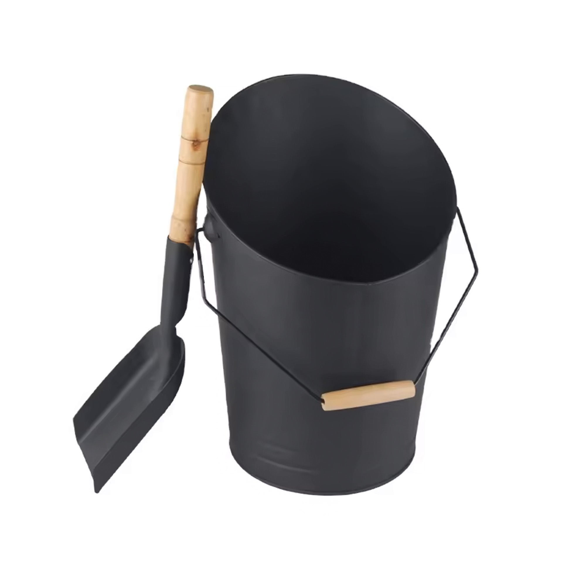 Wiadro na popiół z łopatką stalowo-drewnianą Sannover