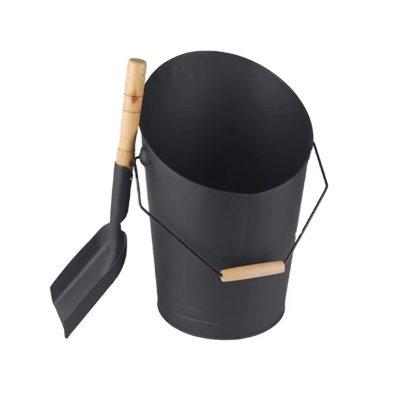Wiadro na popiół z łopatką stalowo-drewnianą Sannover