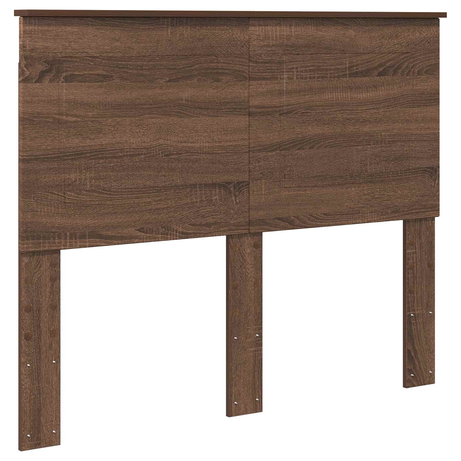 Cadre de lit chêne brun en bois de pin massif pour la chambre, 120 × 190 cm - 6