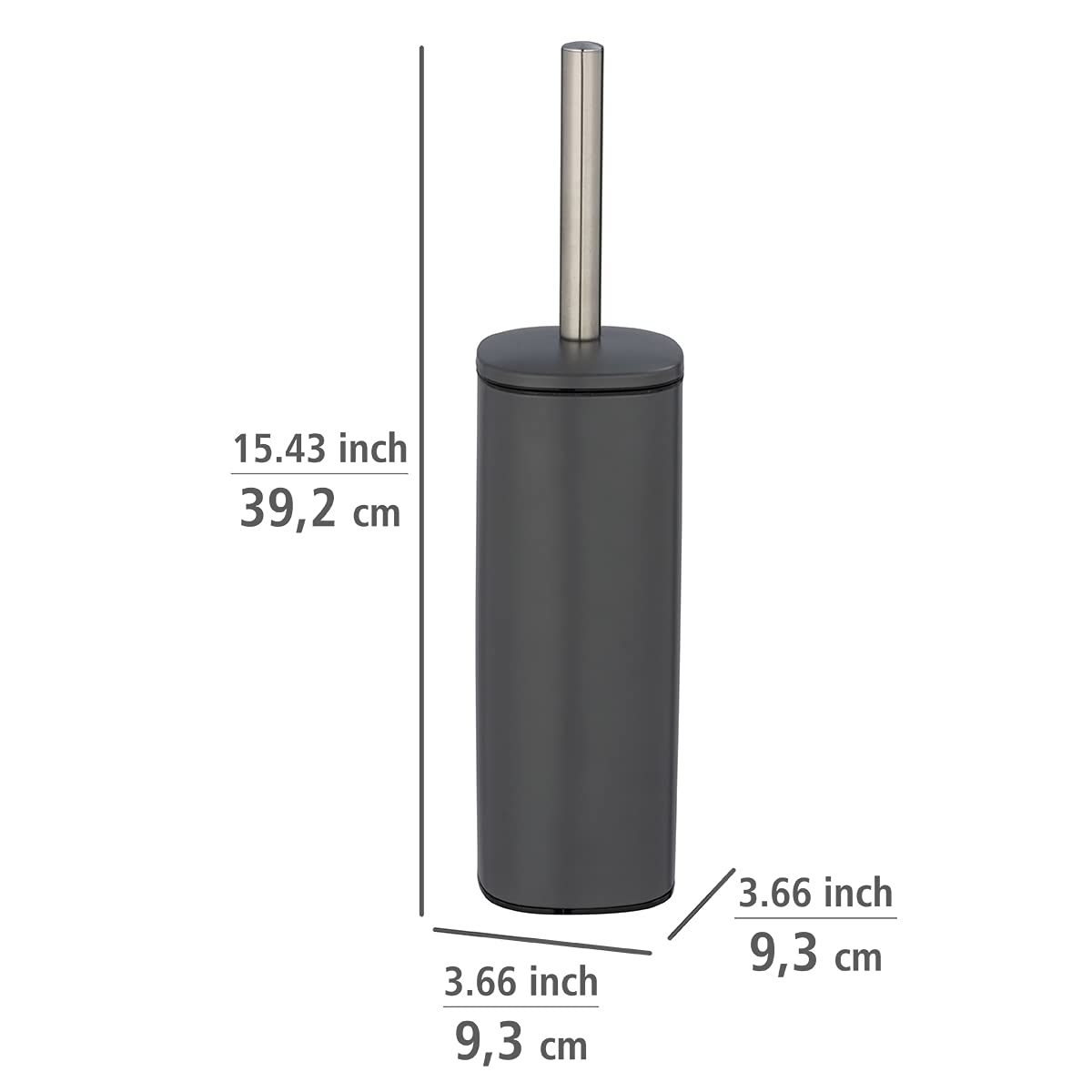 Brosse WC en acier laqué ALASSIO, WENKO, WENKO - 6