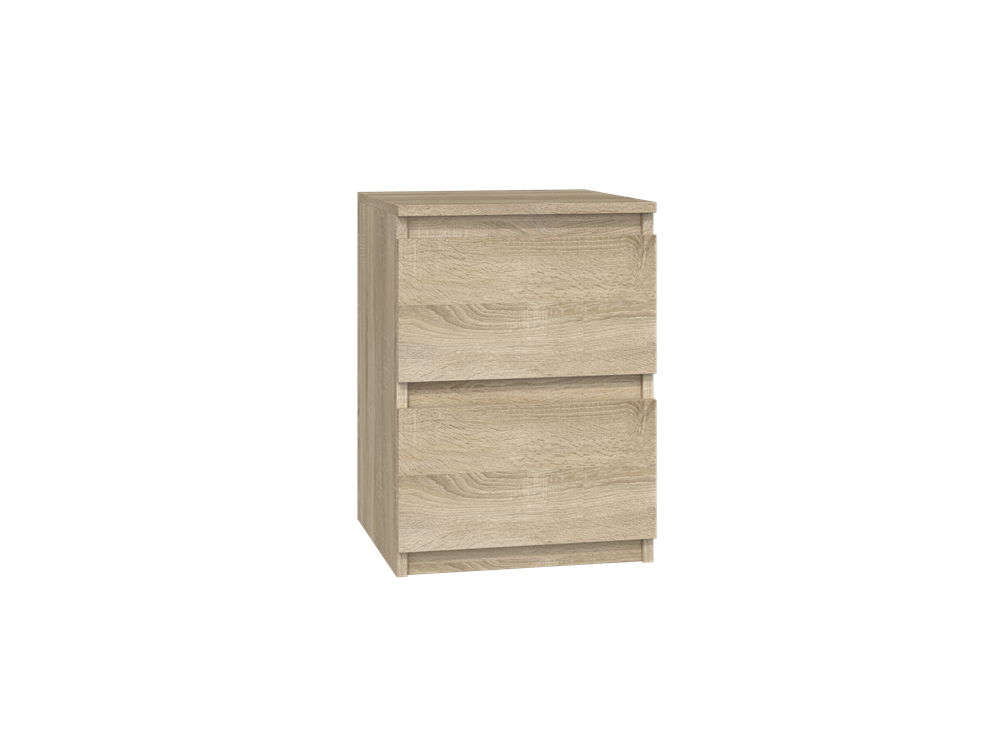 Szafka Nocna Topeshop Malwa M2 - Dąb Sonoma Z 2 Szufladami 30x30x40 cm 1 szt.