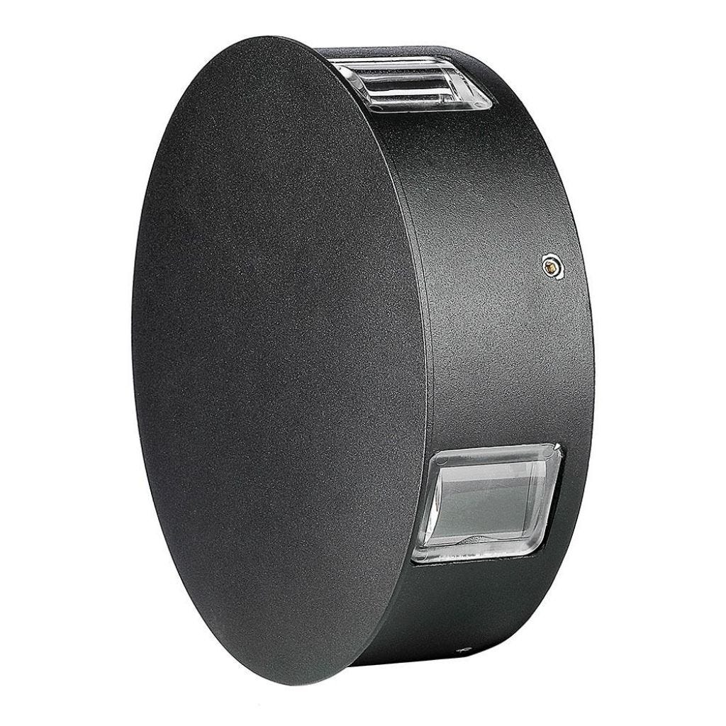 Lampe Led Ronde Lampe murale LED ronde 4W 110LM/W Couleur Noir 3000K IP65 | Leroy Merlin