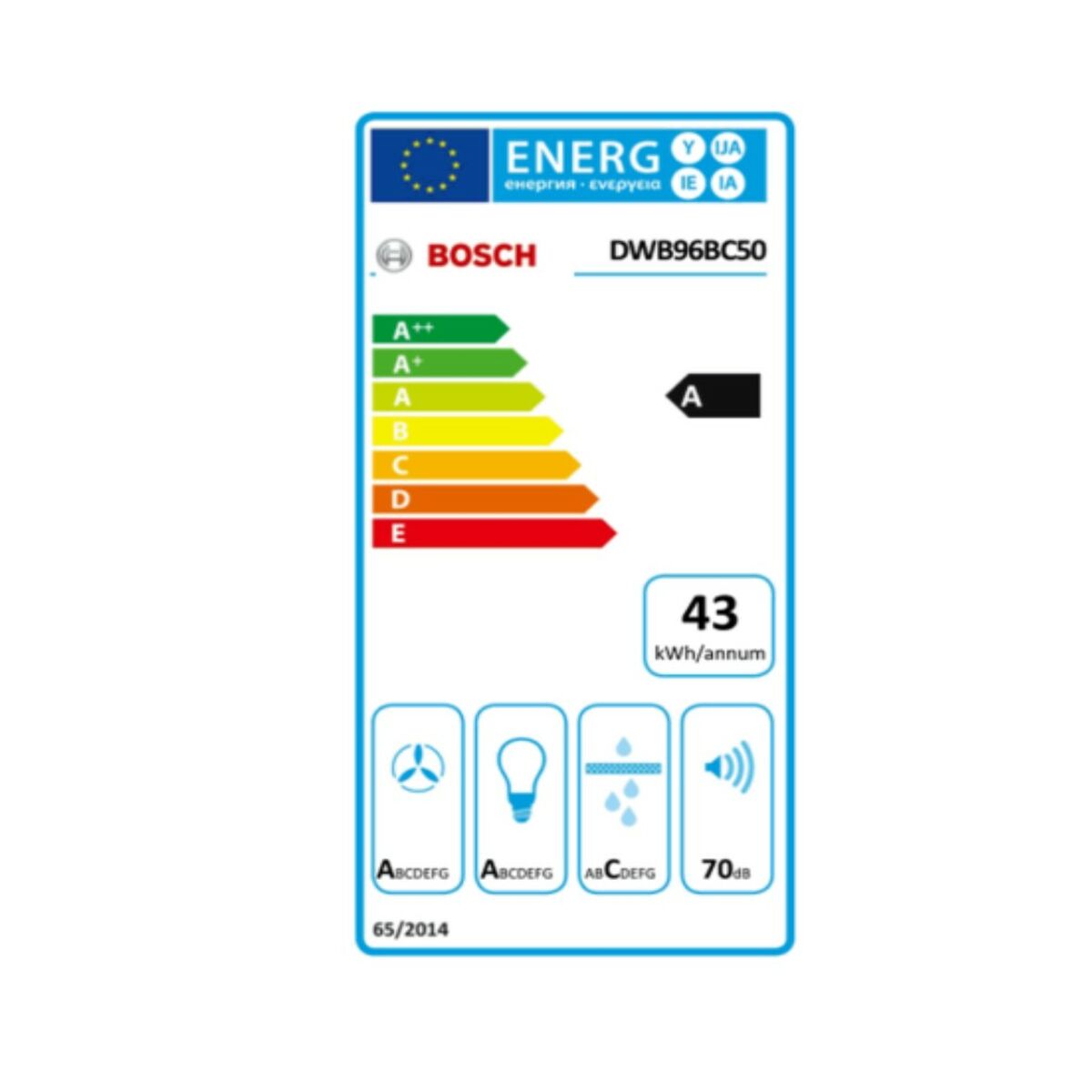 Hotte standard BOSCH DWB96BC50 590 m³/h 70 dB 215W - 2