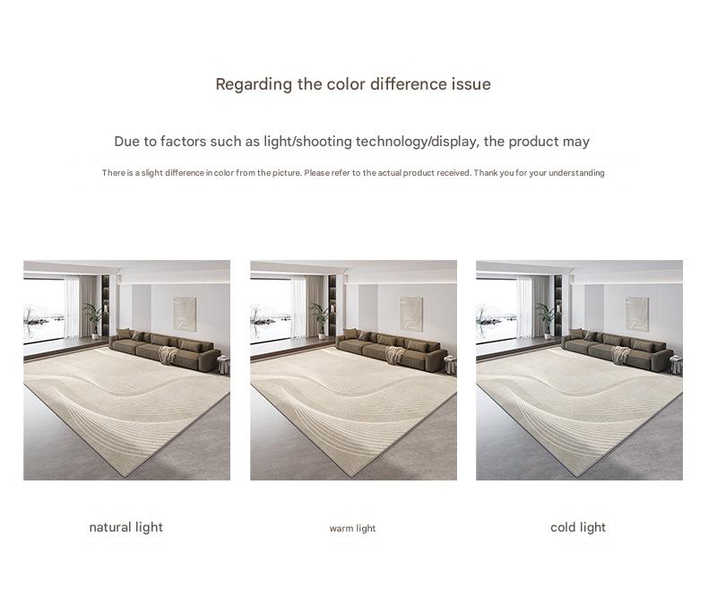 Tapis de salon gris de haute qualité adapté au canapé, à la table basse, à la chambre, à la salle à manger, au bureau, à la maison 120X200CM - 5