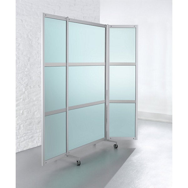 Sorbus Divisorio Pieghevole 8 Pannelli – Grigio – Altezza 1,8 M – Larghezza Totale 3,2 M – Schermo Per Privacy, Doppia Cerniera, Legno E Tessuto - 2