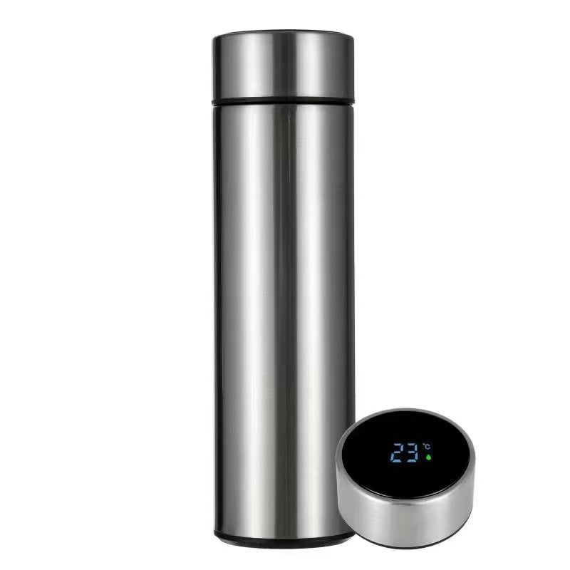 500 ml przenośny czajnik/butelka na wodę ze stali nierdzewnej, inteligentny kubek podróżny z ekranem dotykowym LCD, izolacją termiczną lub ochroną pr