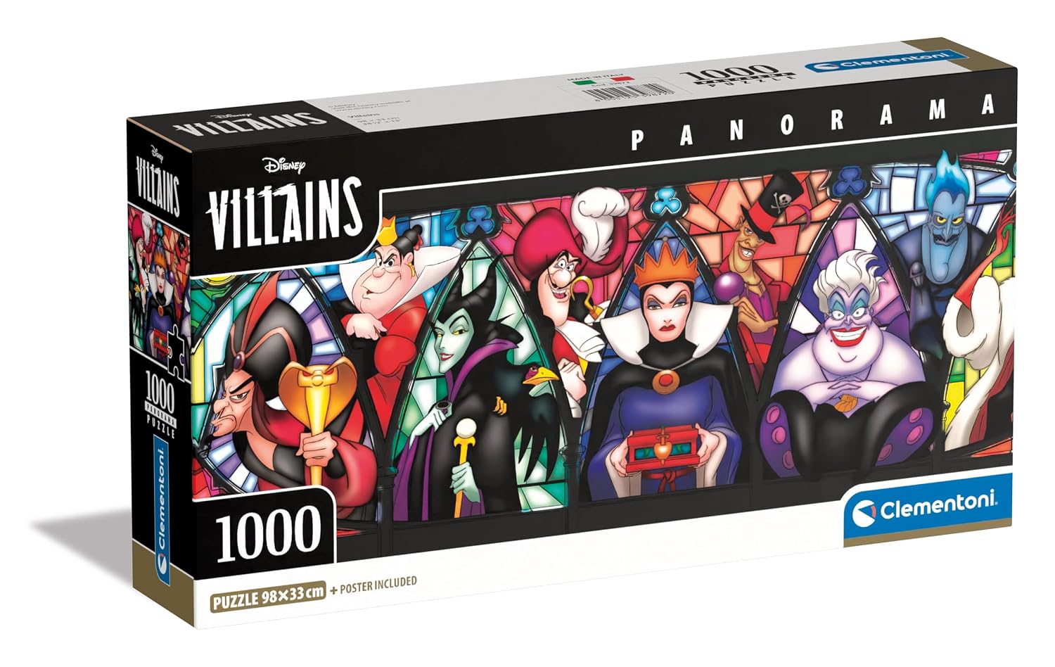 Disney Villains Clementoni Panorama - Puzzle 1000 Piezas - 98x33CM - Imagen 5