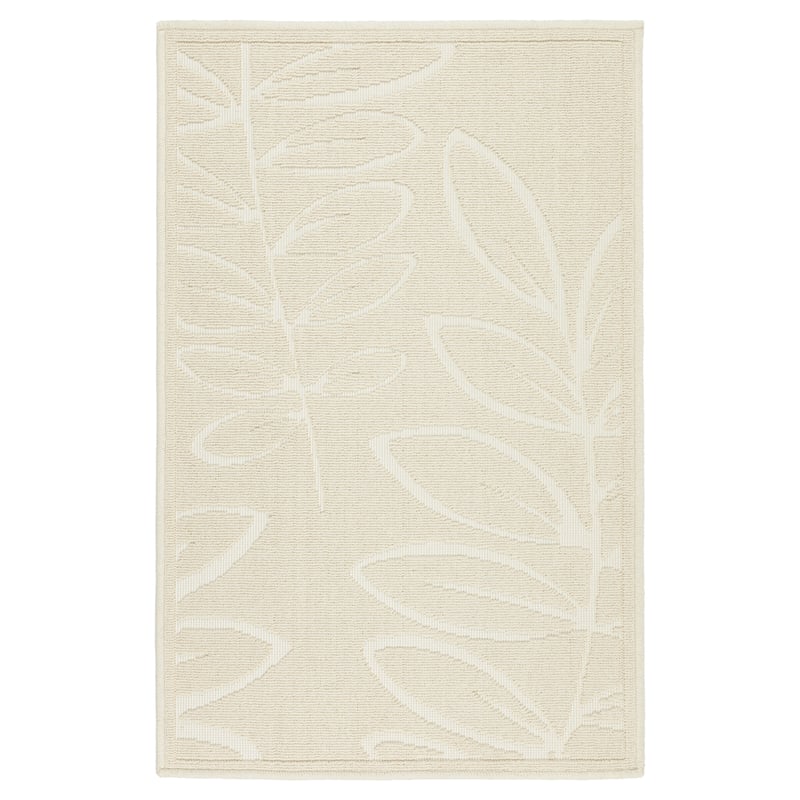 Dywanik łazienkowy Lino 50x80 cm bawełna egipska roślinny beżowy