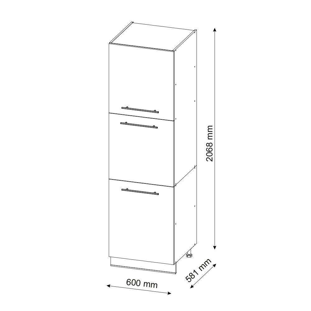 Vicco Meuble pour four Fame-Line, Vert Or Campagne, 60cm - 3