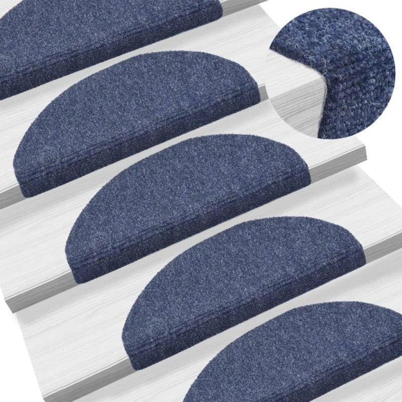 Felpudos Para Escaleras Autoadhesivos - 15 Unidades, 76x20 Cm, Gris Claro, Antideslizantes Y Lavables