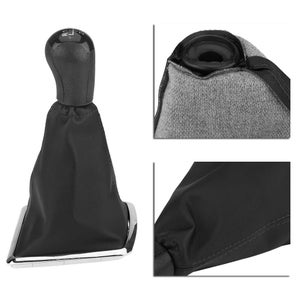 Soufflet De Levier De Vitesse Avec Cadre Pour Ford Focus MK2 2004-2011 | Référence 4M51A045B79E, Cuir Synthétique Noir