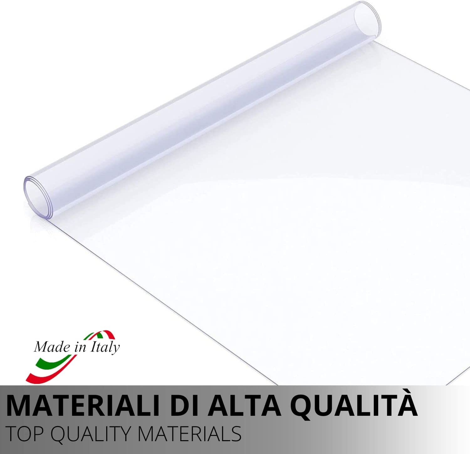 Telo PVC Trasparente - Altezza 140cm, Spessore 0.5mm: Resistente, Impermeabile, Vendita al Metro - Ideale per Interni, Esterni, Uso Industriale - 3