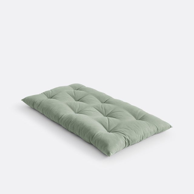 Matelas de sol coton recyclé 190 cm, Scenario - Vert sauge - 190 x 90 cm