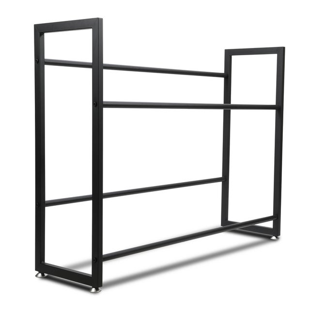1x Scaffale per casse di bevande Rack per bevande in metallo per casse Supporto bottiglie 105x32x85cm