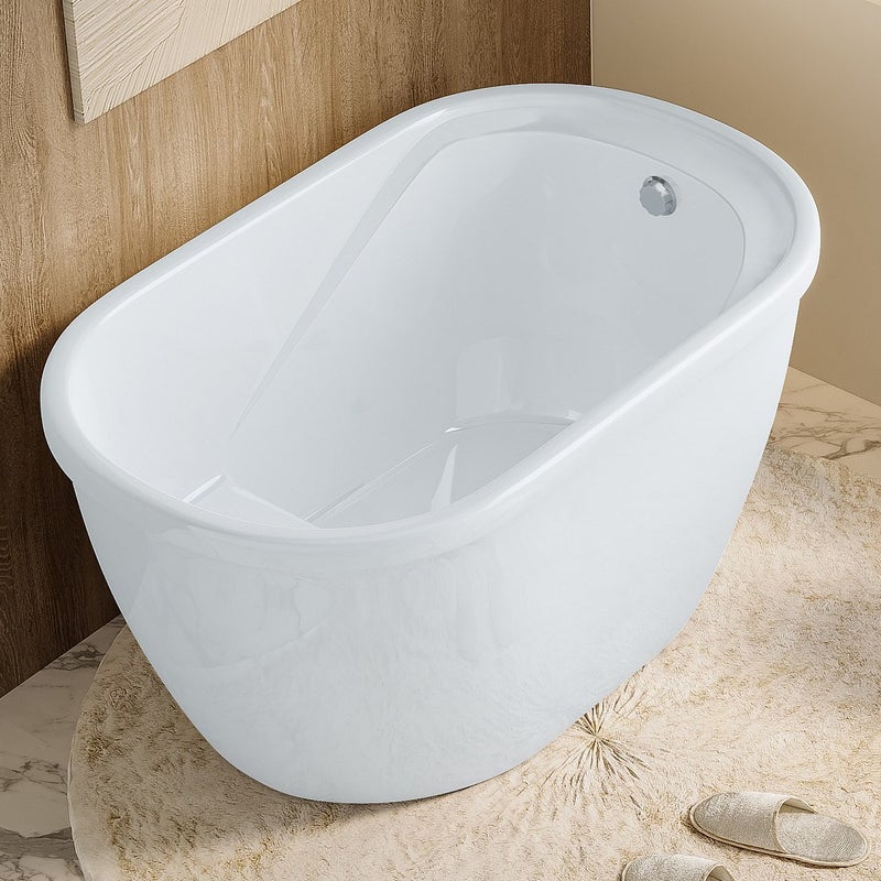 Wanna o obłym kształcie PICCOLA - 1-osobowa - 120 x 75 x wys.65 cm - kolor biały