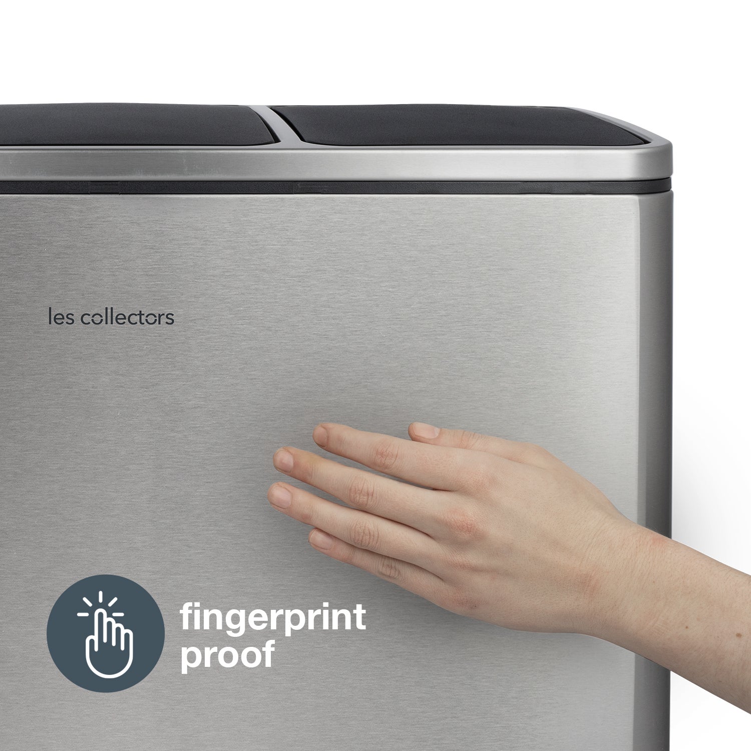 Les Collectors N°982, Spazzatura a Pedale per Racconta Differenziata, Inox Spazzolato,3x18L, Resistente, 3 Contenitori Rimovibili, Chiusura Silenzios - 2