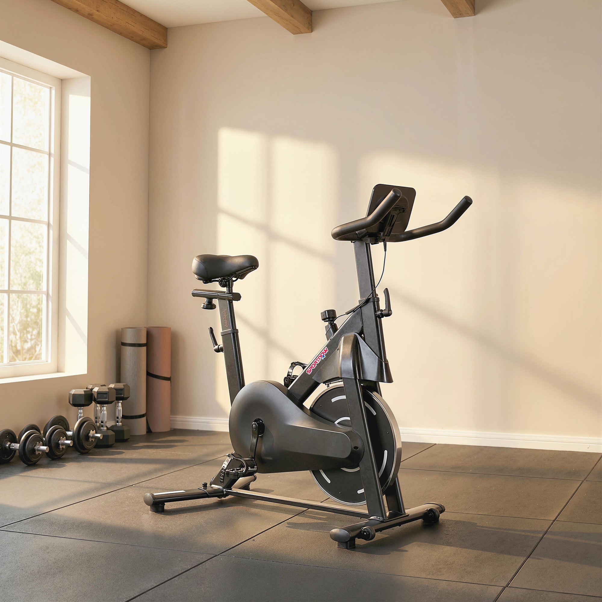 Bicicleta Estática SPORTNOW Aço e ABS Preto 103x49x112 cm - 2
