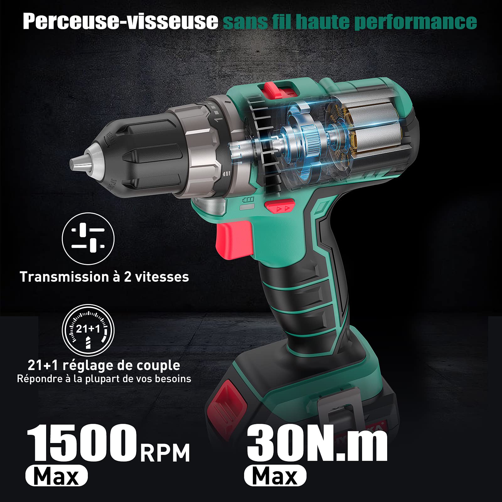 Trapano Avvitatore DeWalt XR 18V Brushless - 2 Batterie 2.0Ah, Valigetta TSTAK - Foto 8